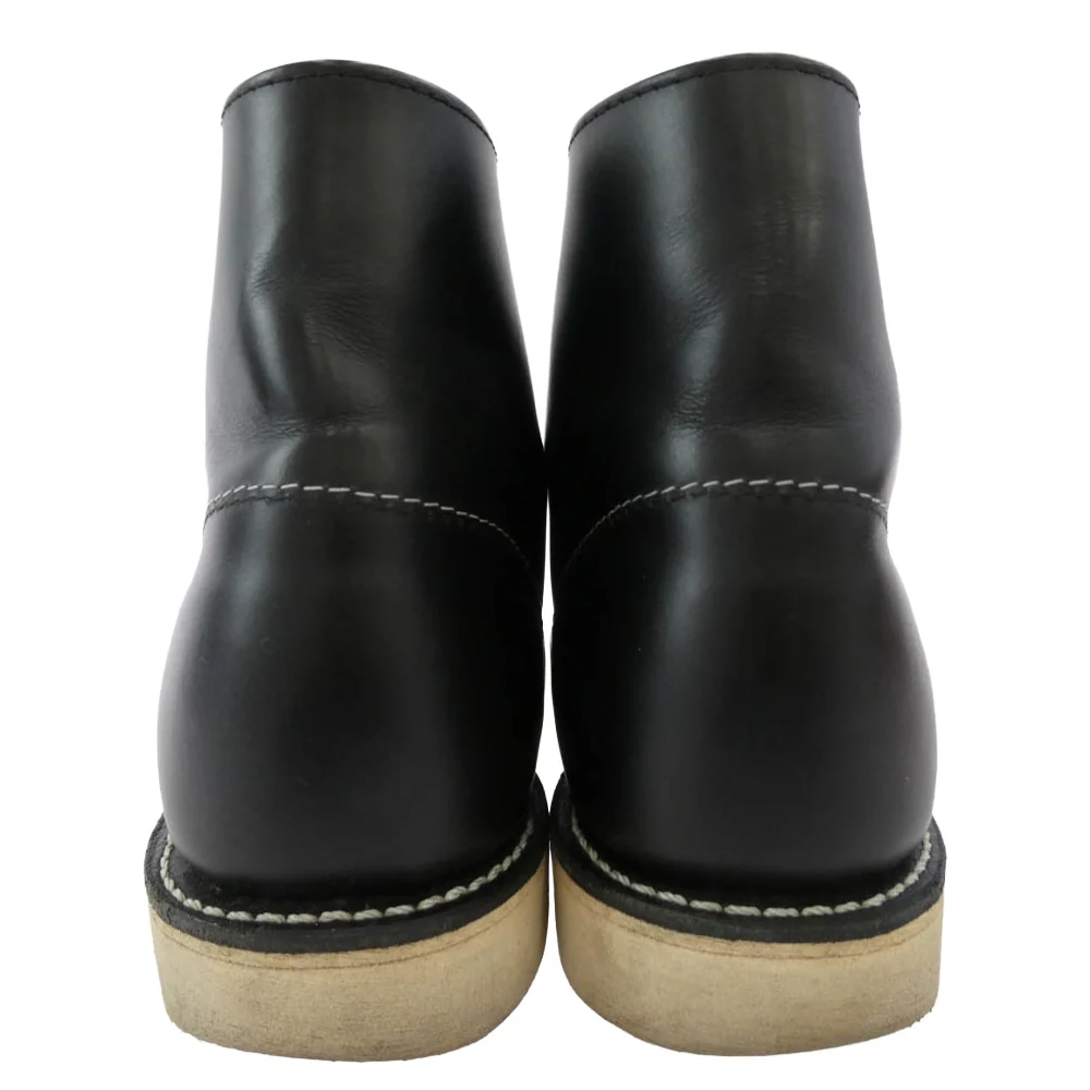 RED WING レッドウィング 8165 6INCH CLASSIC ROUND BOOTS クラシック ラウンド レザー レースアップ ブーツ ブラック系 25.5cm【中古】 - Image 3