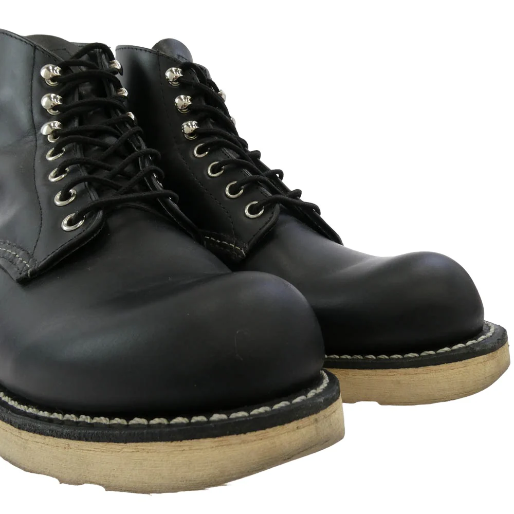 RED WING レッドウィング 8165 6INCH CLASSIC ROUND BOOTS クラシック ラウンド レザー レースアップ ブーツ ブラック系 25.5cm【中古】 - Image 8