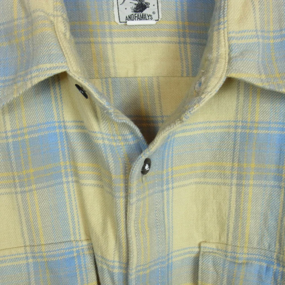 アンドファミリーズ Classic Flannel Shirts クラシック フランネル 長袖 チェック シャツ イエロー系 XL【中古】 - Image 3