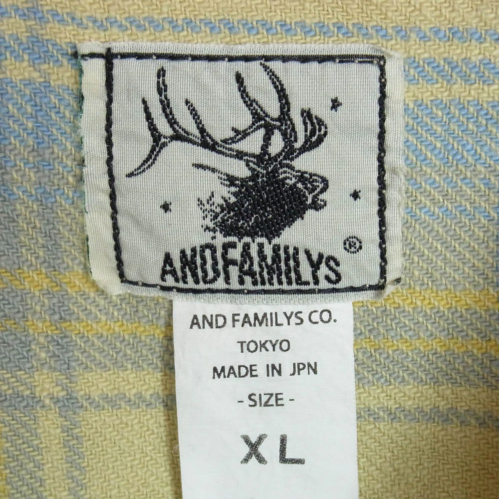 アンドファミリーズ Classic Flannel Shirts クラシック フランネル 長袖 チェック シャツ イエロー系 XL【中古】 - Image 5