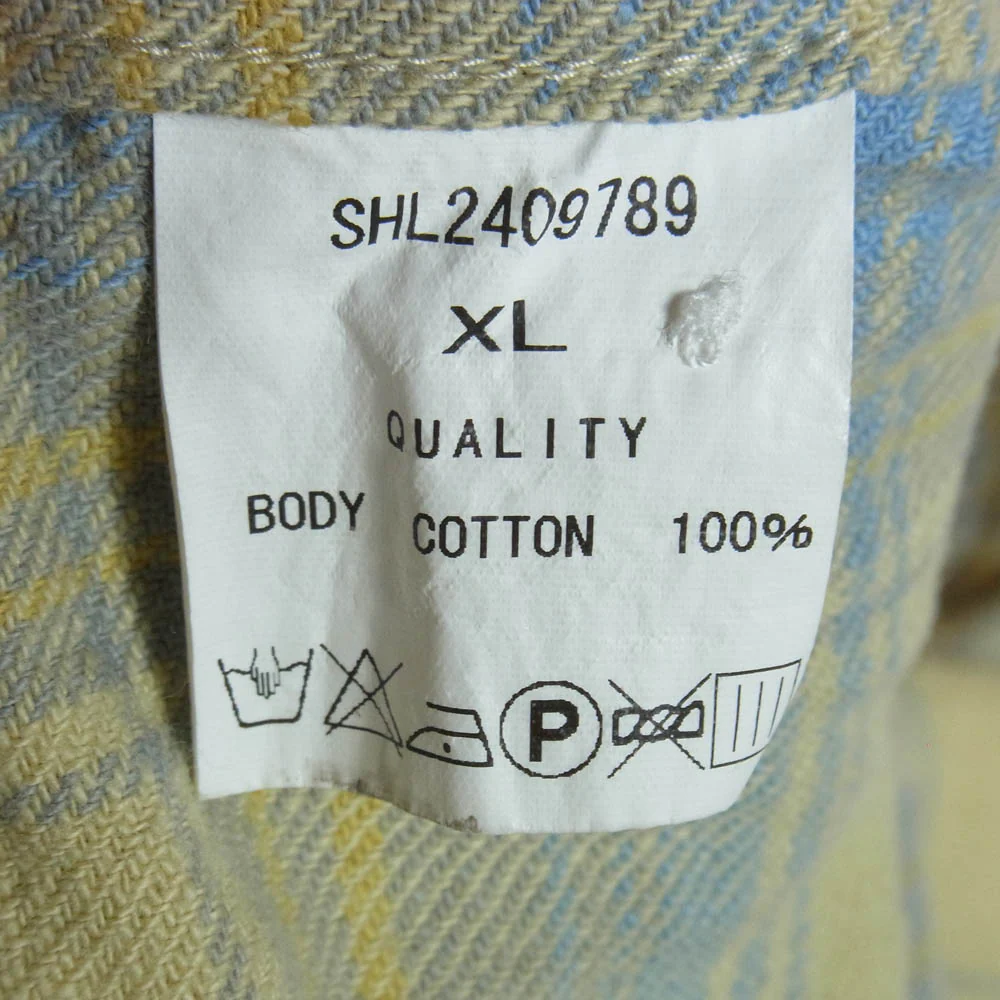 アンドファミリーズ Classic Flannel Shirts クラシック フランネル 長袖 チェック シャツ イエロー系 XL【中古】 - Image 6