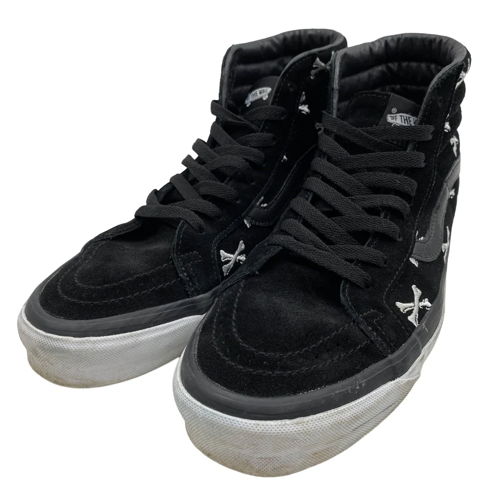 WTAPS ダブルタップス 721356 × VANS バンズ OG SK8-HI LX クロスボーン刺繍 スケートハイ ハイカットスニーカー ブラック系 28cm【中古】 - Image 2