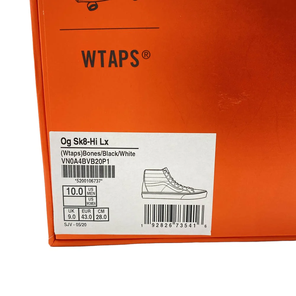 WTAPS ダブルタップス 721356 × VANS バンズ OG SK8-HI LX クロスボーン刺繍 スケートハイ ハイカットスニーカー ブラック系 28cm【中古】 - Image 7