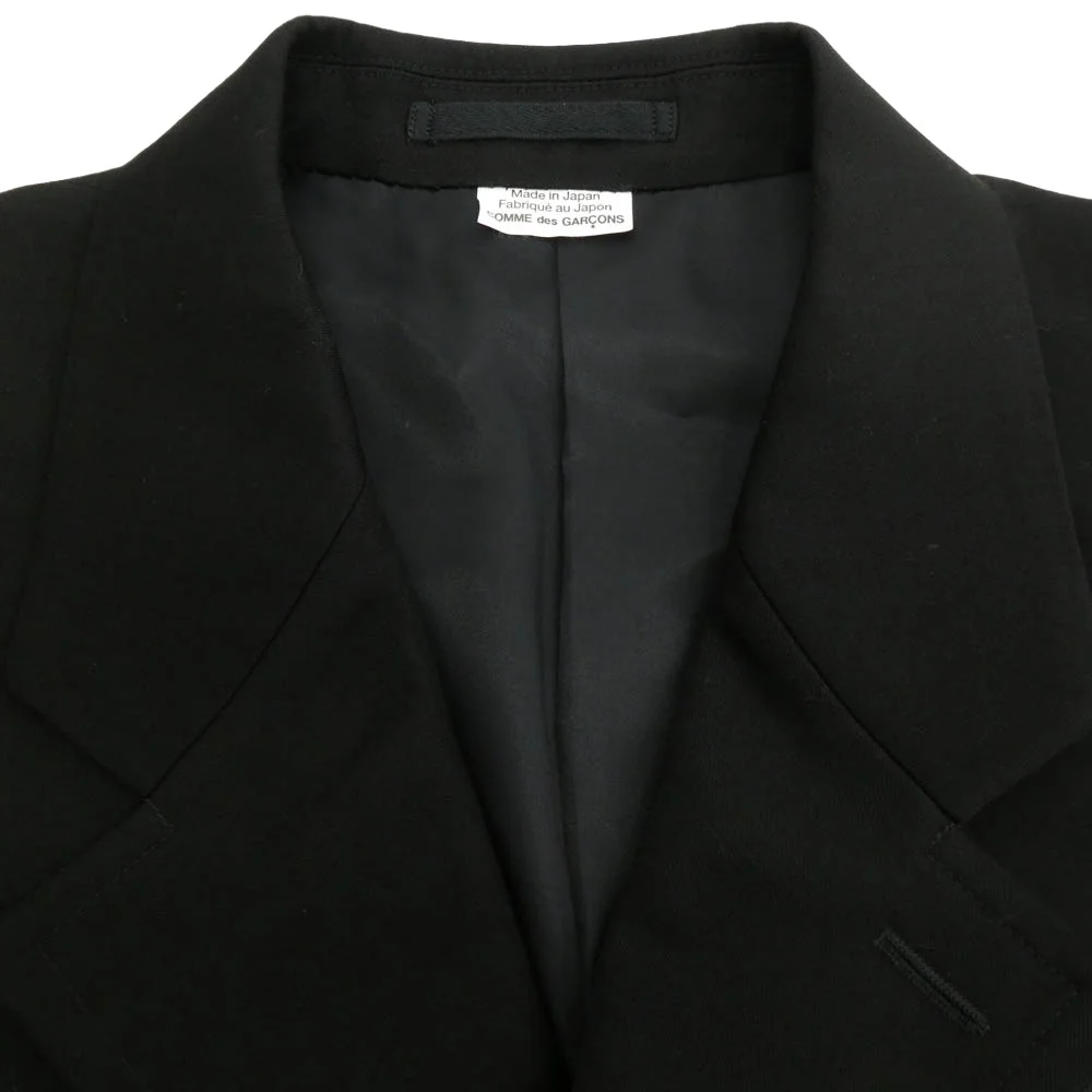 COMME des GARCONS HOMME DEUX コムデギャルソンオムドゥ 25AW DP-j046 AD2025 ウール ジップ テーラード ジャケット ブラック系 S【極上美品】【中古】 - Image 3