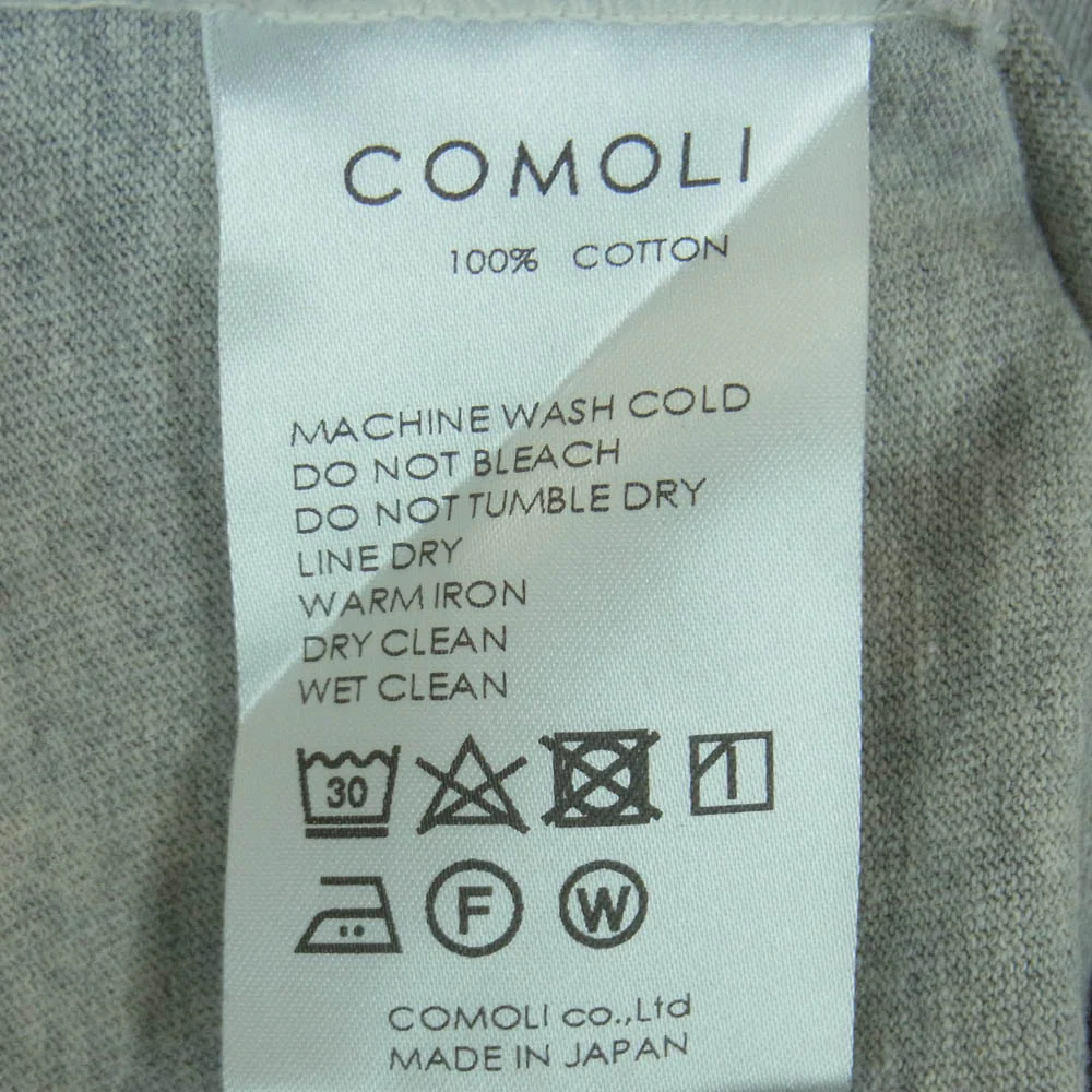 COMOLI コモリ 20AW S03-05003 フットボール 長袖 Tシャツ カットソー 日本製 グレー系 3【中古】 - Image 7