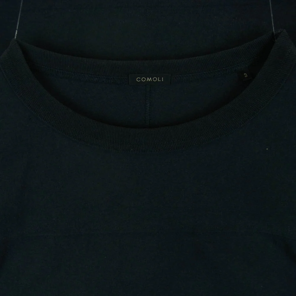 COMOLI コモリ 21SS T01-05005 フットボール 長袖 Tシャツ カットソー 日本製 ブラック系 3【中古】 - Image 3
