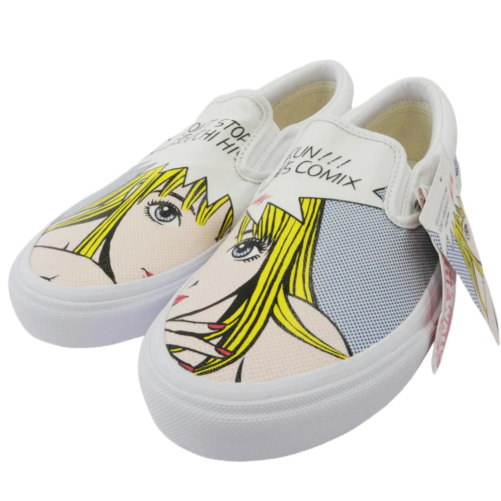 VANS バンズ ×江口寿史 V98R HIBARIKUN SLIP ON スリッポン ローカット スニーカー 25cm【中古】 - Image 2