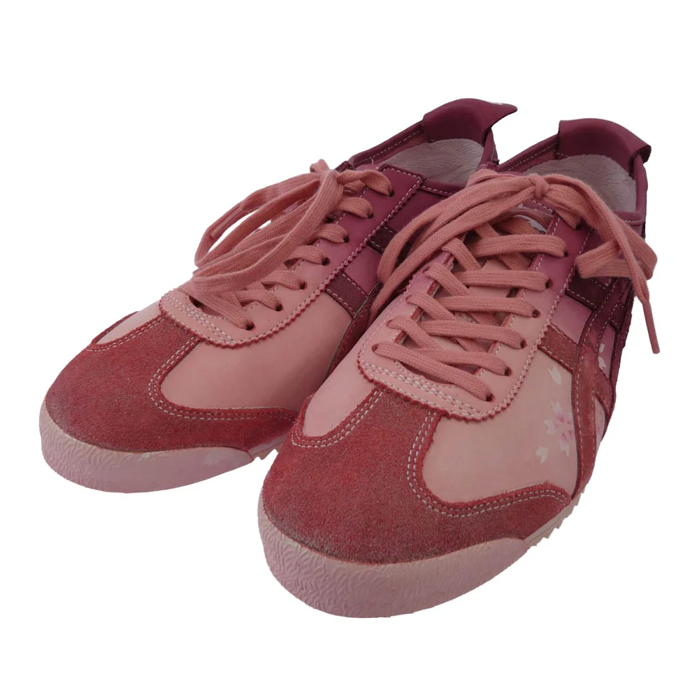 ONITSUKA TIGER オニツカタイガー 1183C407-700 NIPPON MADE Mexico 66 NM Ginger Peach Dark Cherry ローカット スニーカー ピンク系 25.5cm【極上美品】【中古】 - Image 2