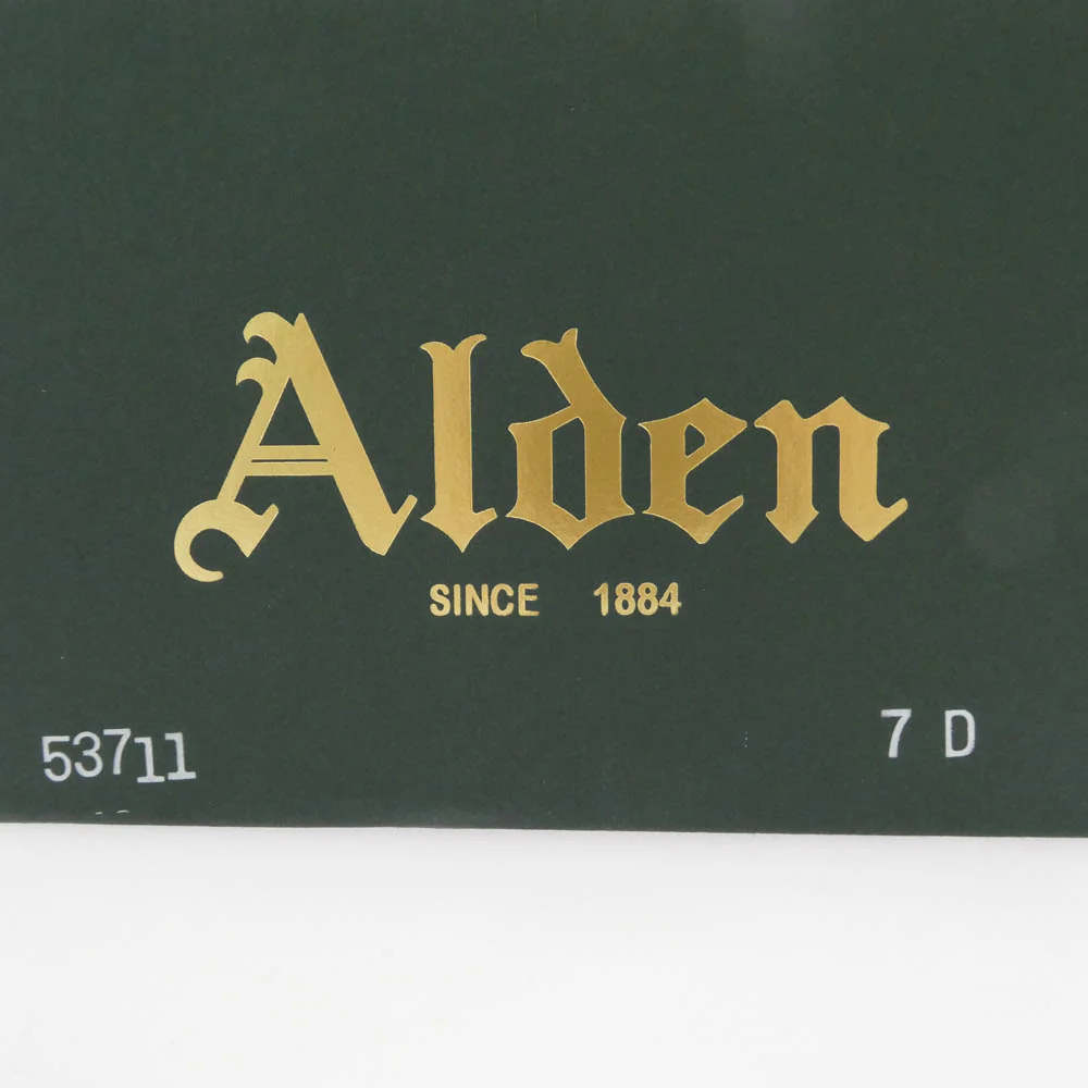 ALDEN オールデン 53711 MILITARY LAST PLAIN TOE OX カーフスキン ミリタリーラスト プレーントゥ オックスフォード ブーツ ブラック系 7D【新古品】【未使用】【中古】 - Image 8
