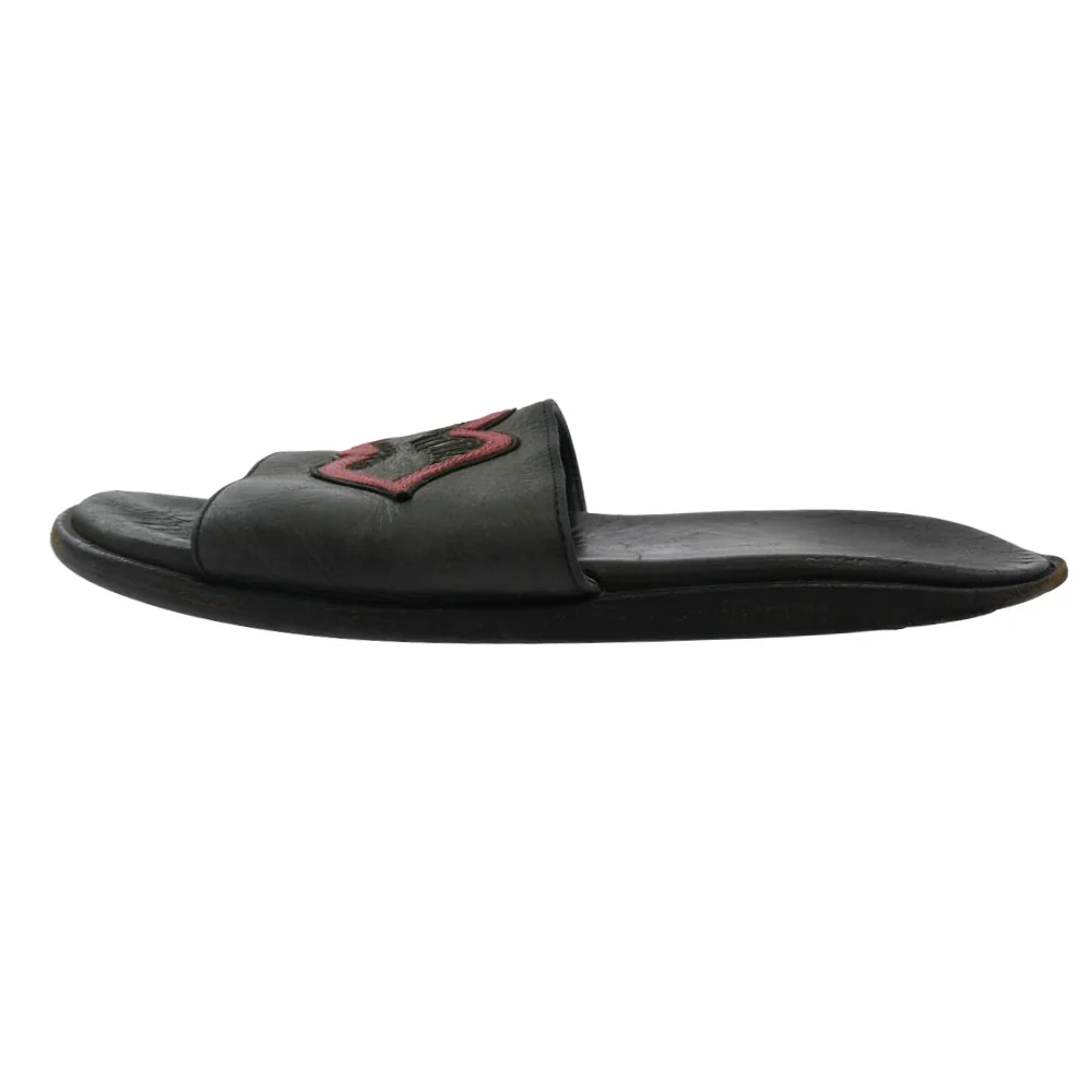 CHROME HEARTS クロムハーツ（原本無） MATTY BOY CHOMPER SLIDE マッティボーイ チョンパー レザースライド サンダル ブラック系 37【中古】 - Image 2