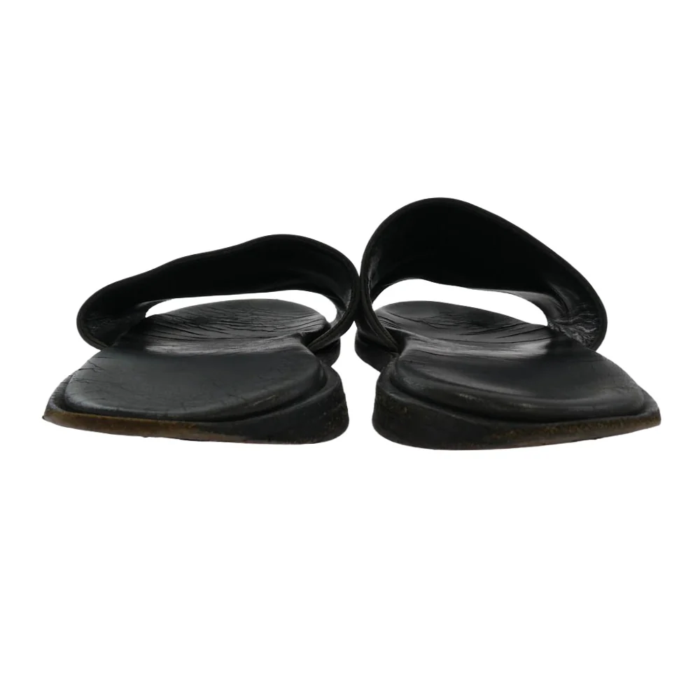 CHROME HEARTS クロムハーツ（原本無） MATTY BOY CHOMPER SLIDE マッティボーイ チョンパー レザースライド サンダル ブラック系 37【中古】 - Image 3
