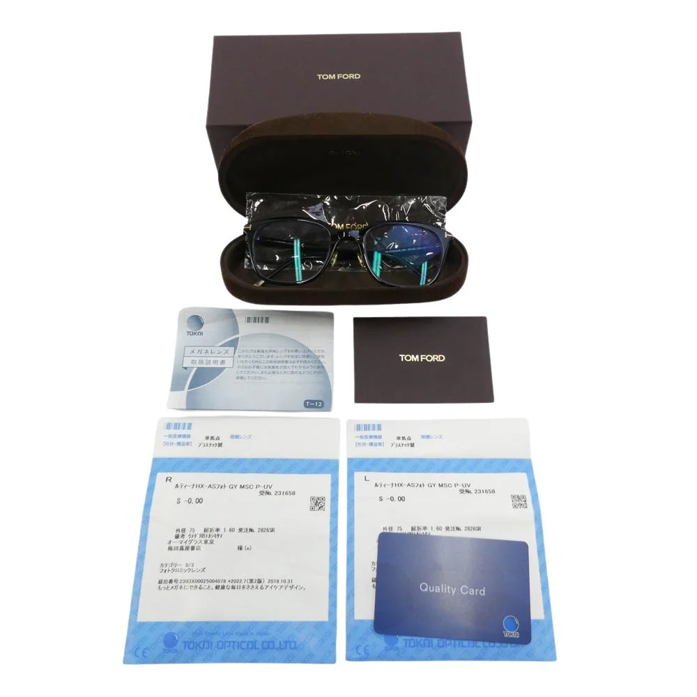 TOM FORD トムフォード TF5776-D-B アジアンフィット アイウェア 眼鏡 メガネ フレーム:ブラック系 レンズ:クリア系 53□22-145【中古】 - Image 7