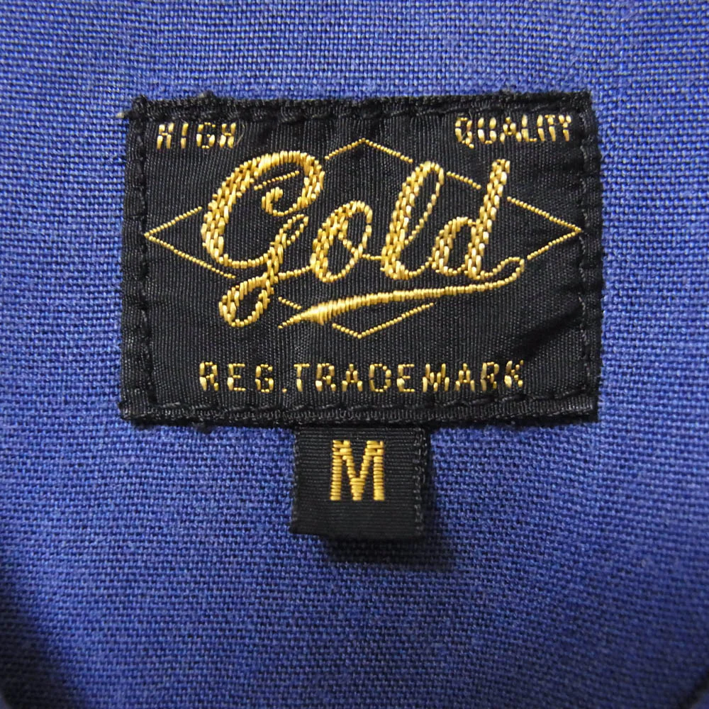 GOLD ゴールド GL35752 Rayon Bowling Shirt レーヨン ボーリング 半袖 シャツ ブルー系 M【中古】 - Image 4