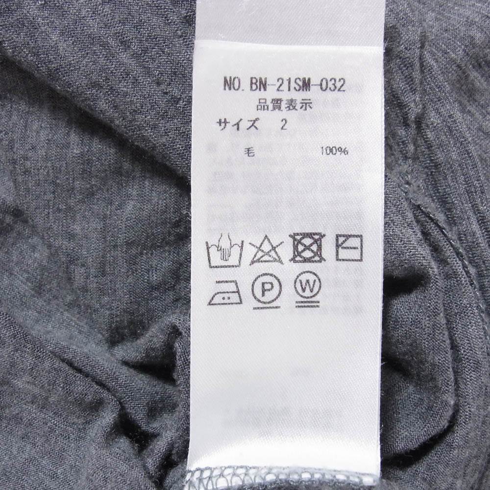 バトナー BN-21SM-032 WASHABLE WOOL CARDIGAN ウォッシャブル ウール カーディガン グレー系 2【中古】 - Image 5
