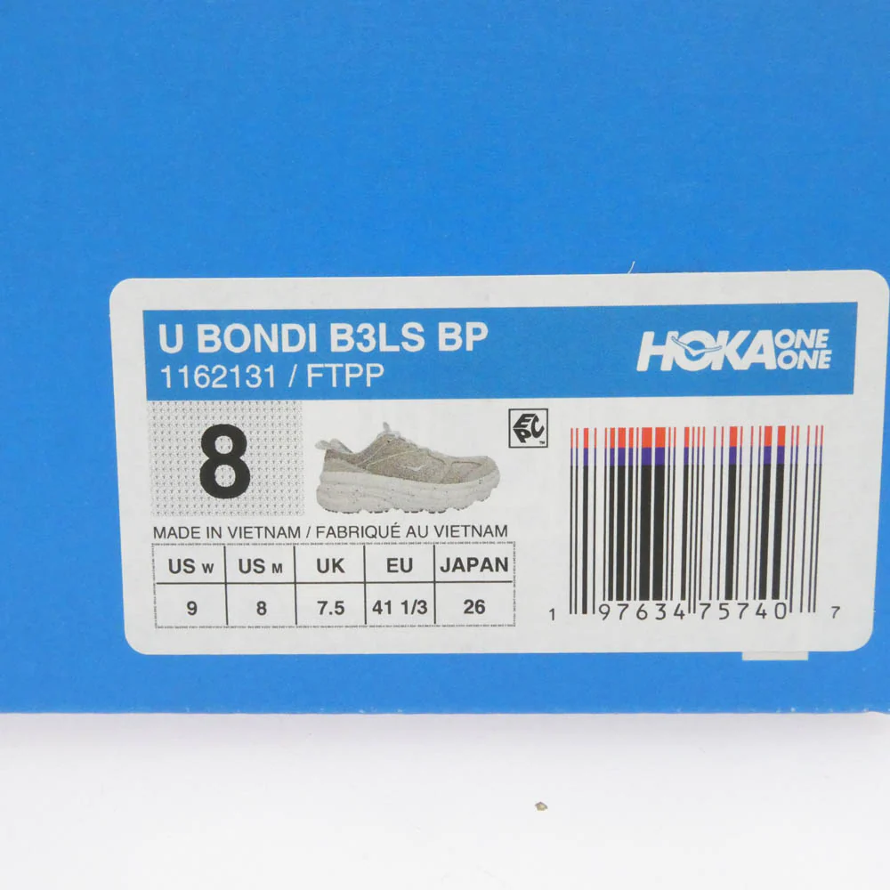 HOKA ONE ONE ホカ オネオネ 1162131 U BONDI VIBRANT BLOOM BONDI B3LS ボンダイ ビブラント ブルーム スニーカー ベージュ系 オフホワイト系 26cm【中古】 - Image 7