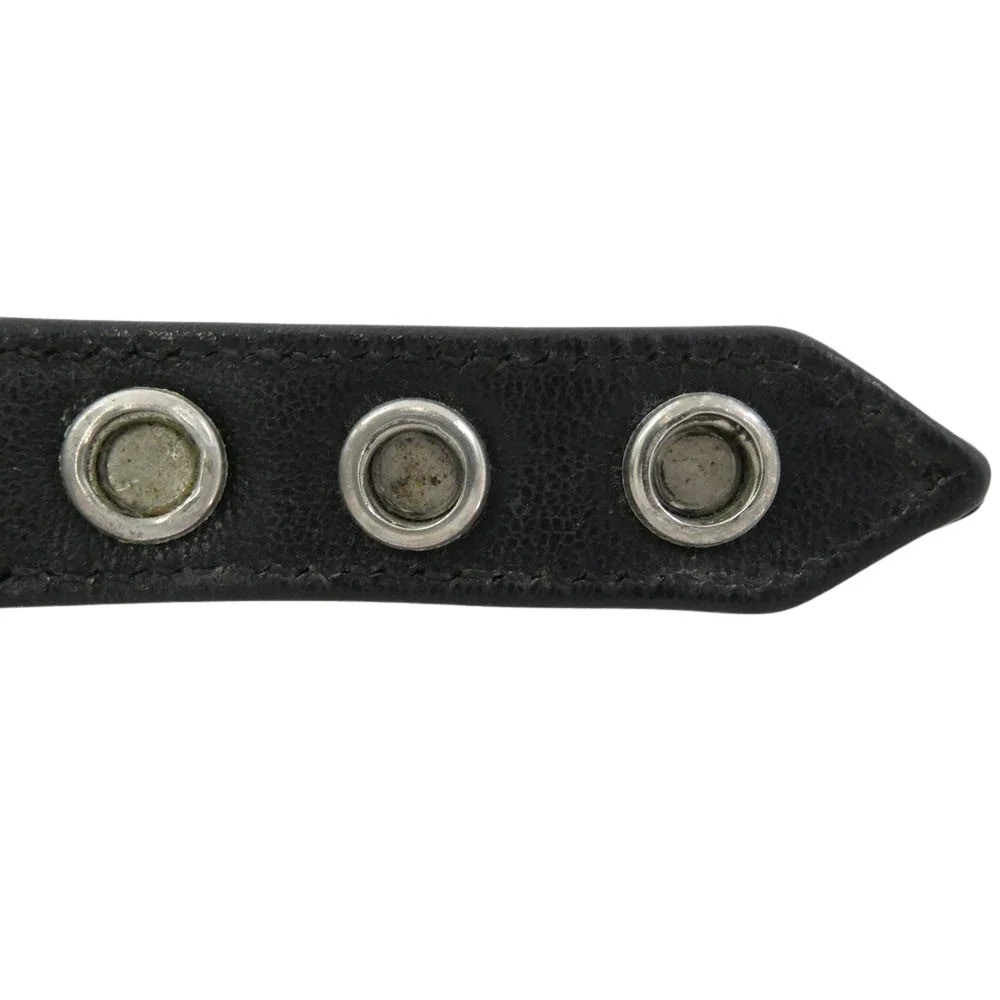 CHROME HEARTS クロムハーツ（原本無） 3BTN 2SNP クロスボール 3ボタン2スナップ レザーブレスレット ブラック系 シルバー系【中古】 - Image 5