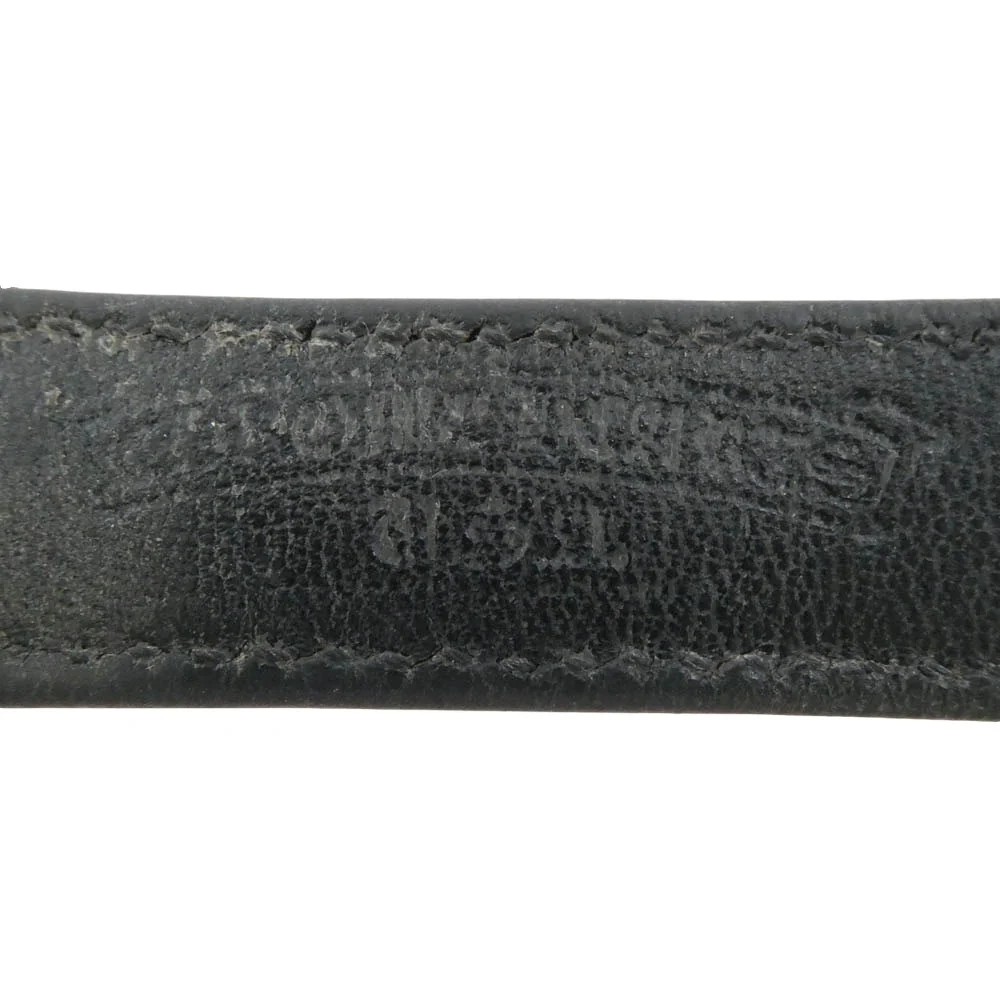 CHROME HEARTS クロムハーツ（原本無） 3BTN 2SNP クロスボール 3ボタン2スナップ レザーブレスレット ブラック系 シルバー系【中古】 - Image 7