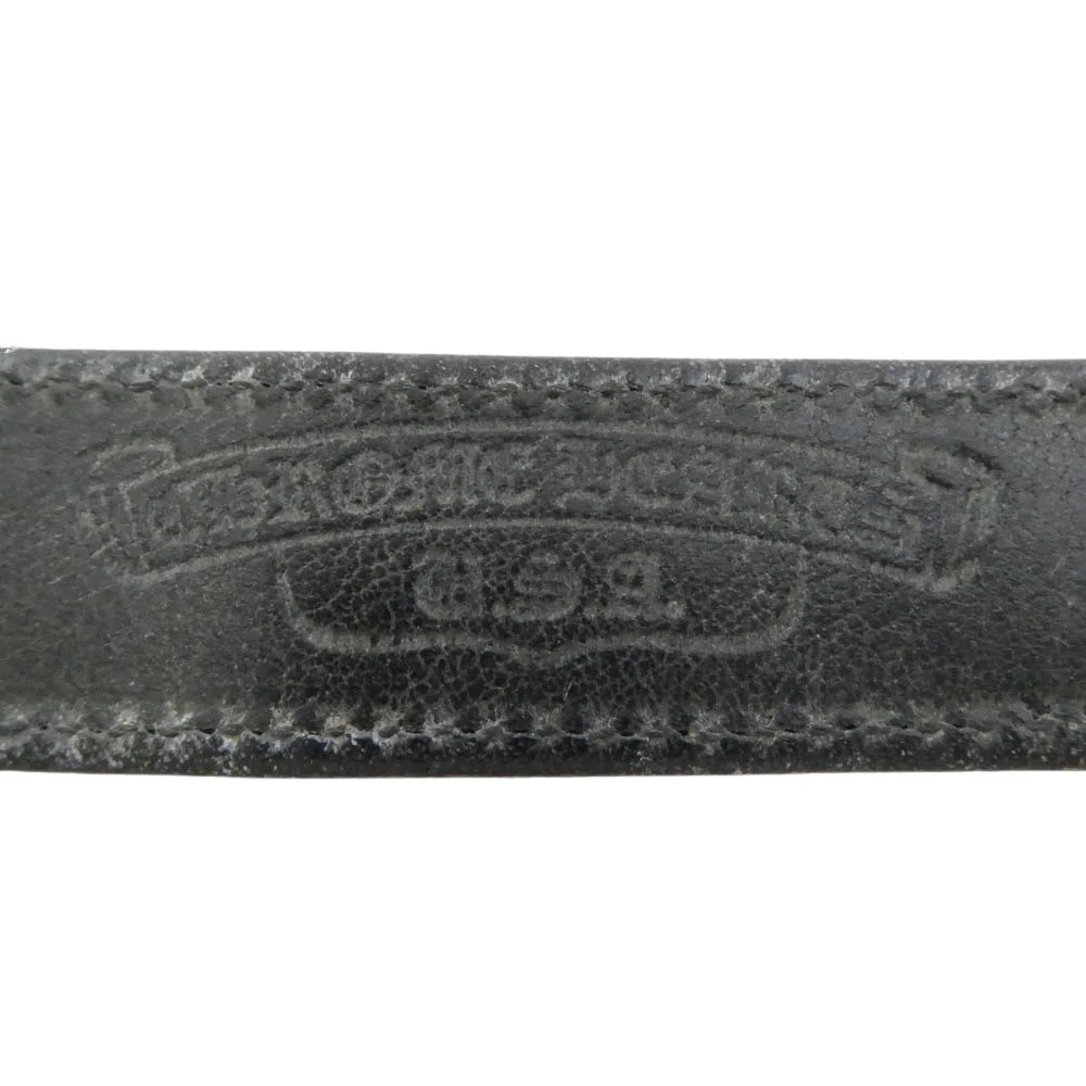 CHROME HEARTS クロムハーツ（原本無） 3BTN 2SNP クロスボール 3ボタン2スナップ レザーブレスレット ブラック系 シルバー系【中古】 - Image 7