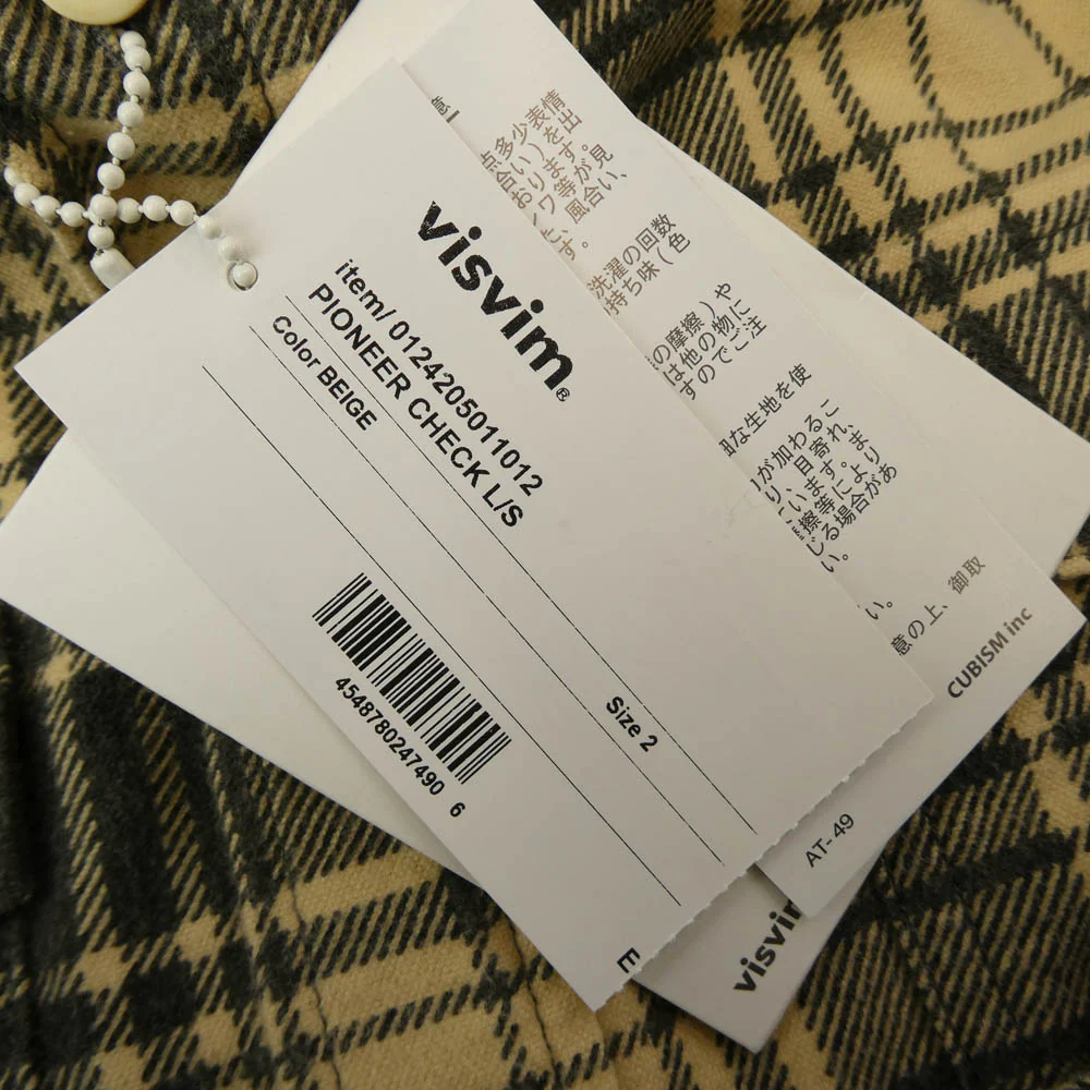 VISVIM ビズビム 24AW 124205011012 PIONEER CHECK L/S パイオニア チェック 長袖 シャツ ベージュ系 2【極上美品】【中古】 - Image 7
