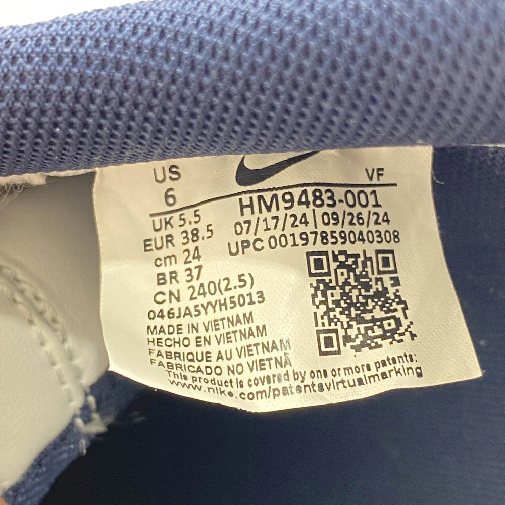 NIKE ナイキ HM9483-001 AIR FORCE 1 '07 LV8 PHOTON DUST PHOTON DUST-OBSIDIAN AF1 エアフォースワン ローカット スニーカー ホワイト系 ネイビー系 24cm【中古】 - Image 7