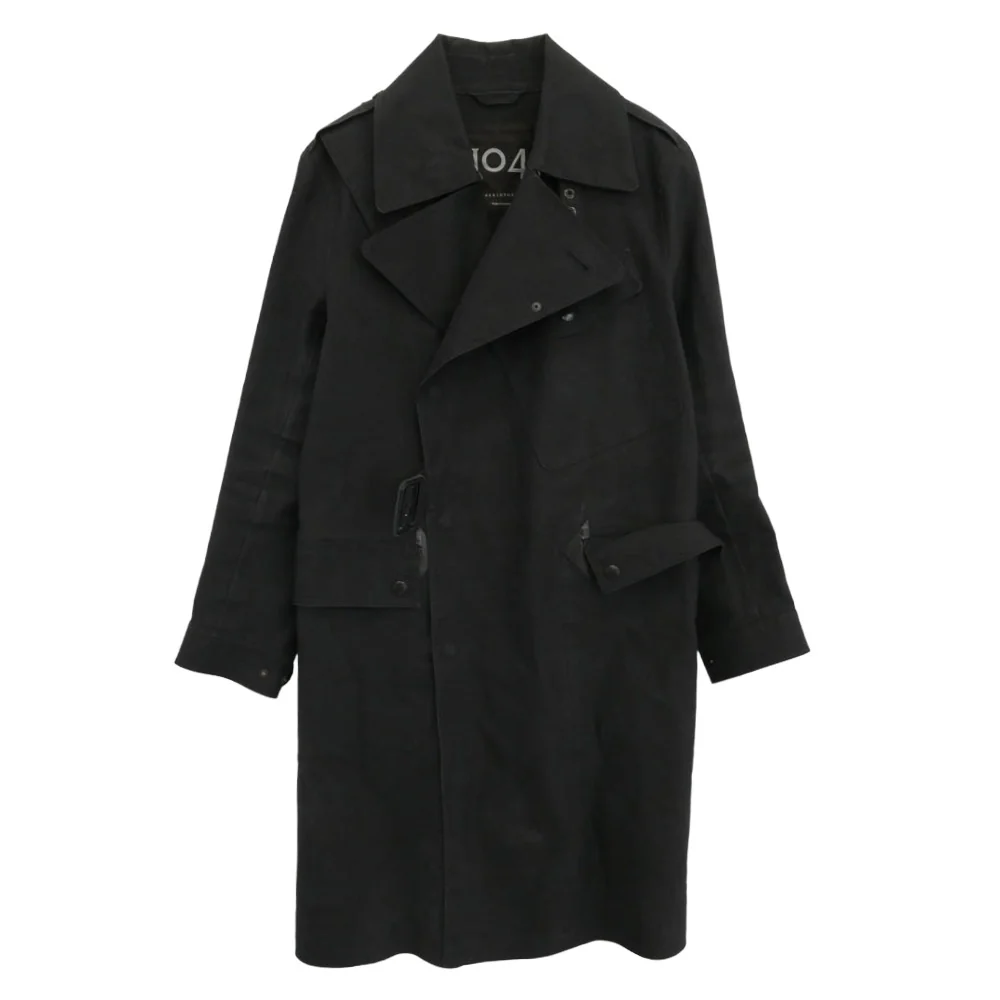 Mackintosh マッキントッシュ 英国製 104シリーズ モーターサイクル ゴム引き コート ジャケット ブラック系 38【中古】