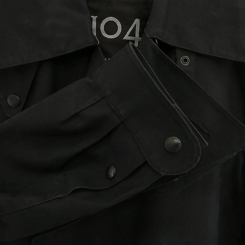 Mackintosh マッキントッシュ 英国製 104シリーズ モーターサイクル ゴム引き コート ジャケット ブラック系 38【中古】 - Image 4