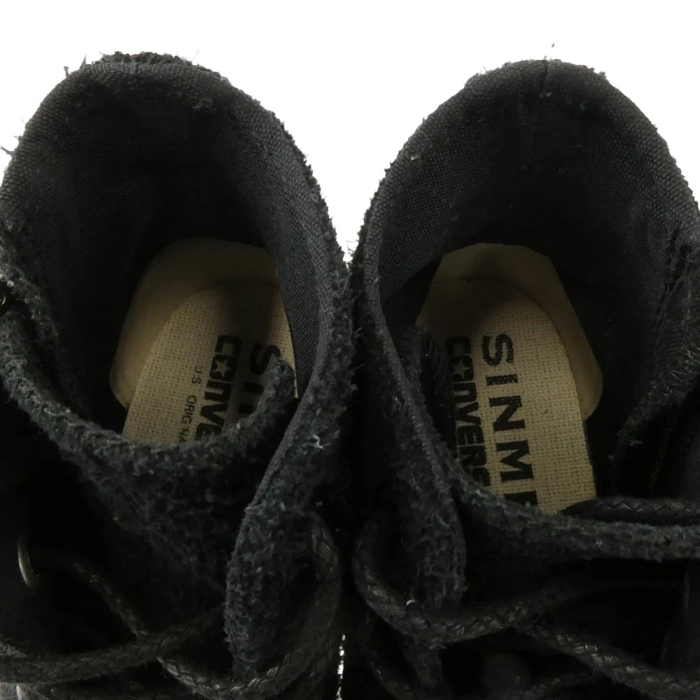 CONVERSE コンバース 1SD239 x SINME シンメ ALL STAR US Z HI サイドジップ ハイカット スニーカー ブラック系 24.5cm【中古】 - Image 5