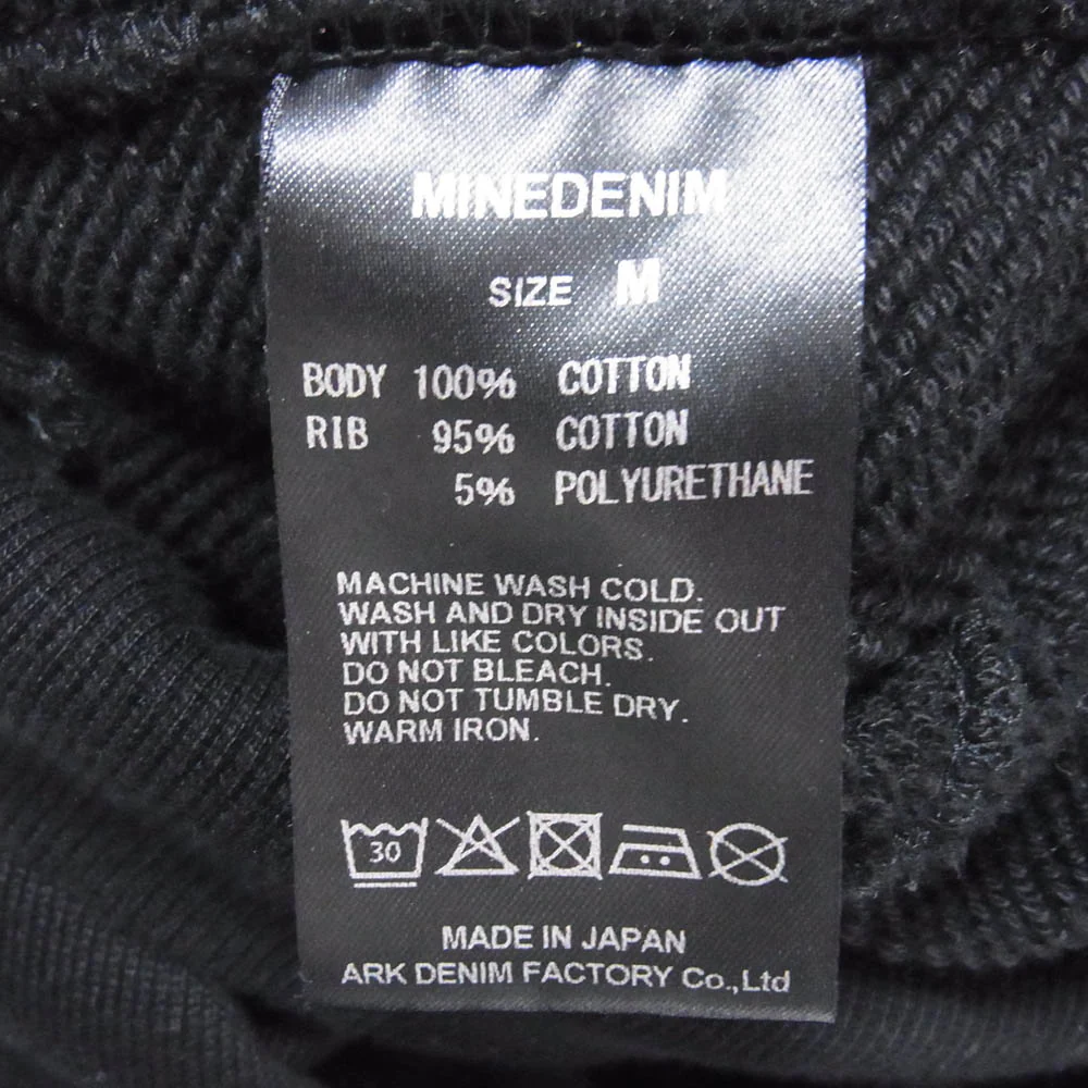 MINEDENIM マインデニム 2403-6005-99-M2 CREWNECK SWEATSHIR クルーネック スウェット シャツ ブラック系 M【中古】 - Image 6