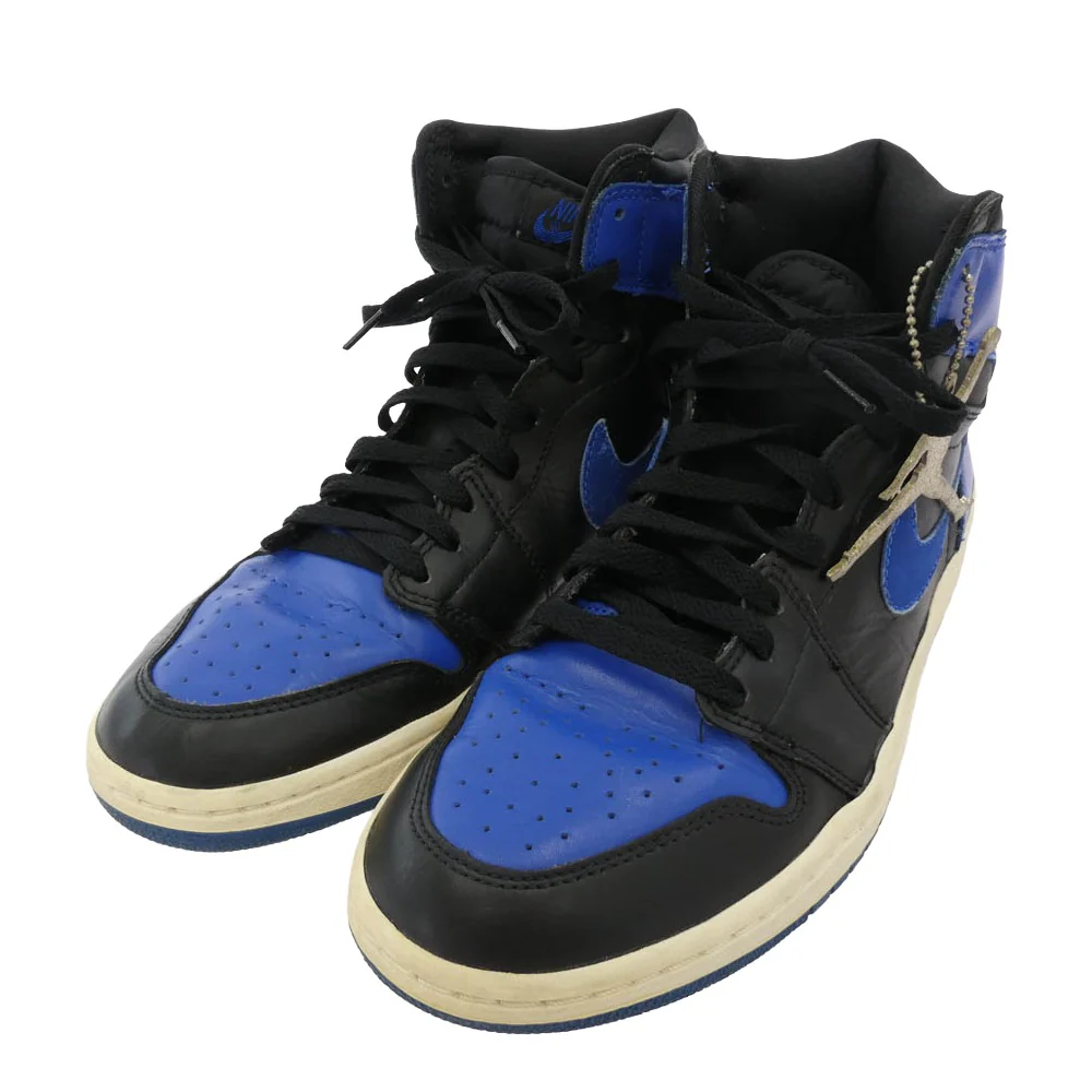 NIKE ナイキ 136066-041 2001年製 Air Jordan 1 Retro High Royal エアジョーダン 1 レトロ ロイヤル ハイカット スニーカー ブラック系 ブルー系 28cm【中古】 - Image 2