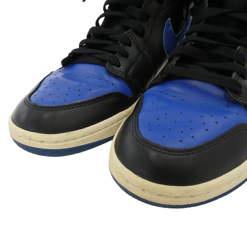 NIKE ナイキ 136066-041 2001年製 Air Jordan 1 Retro High Royal エアジョーダン 1 レトロ ロイヤル ハイカット スニーカー ブラック系 ブルー系 28cm【中古】 - Image 4