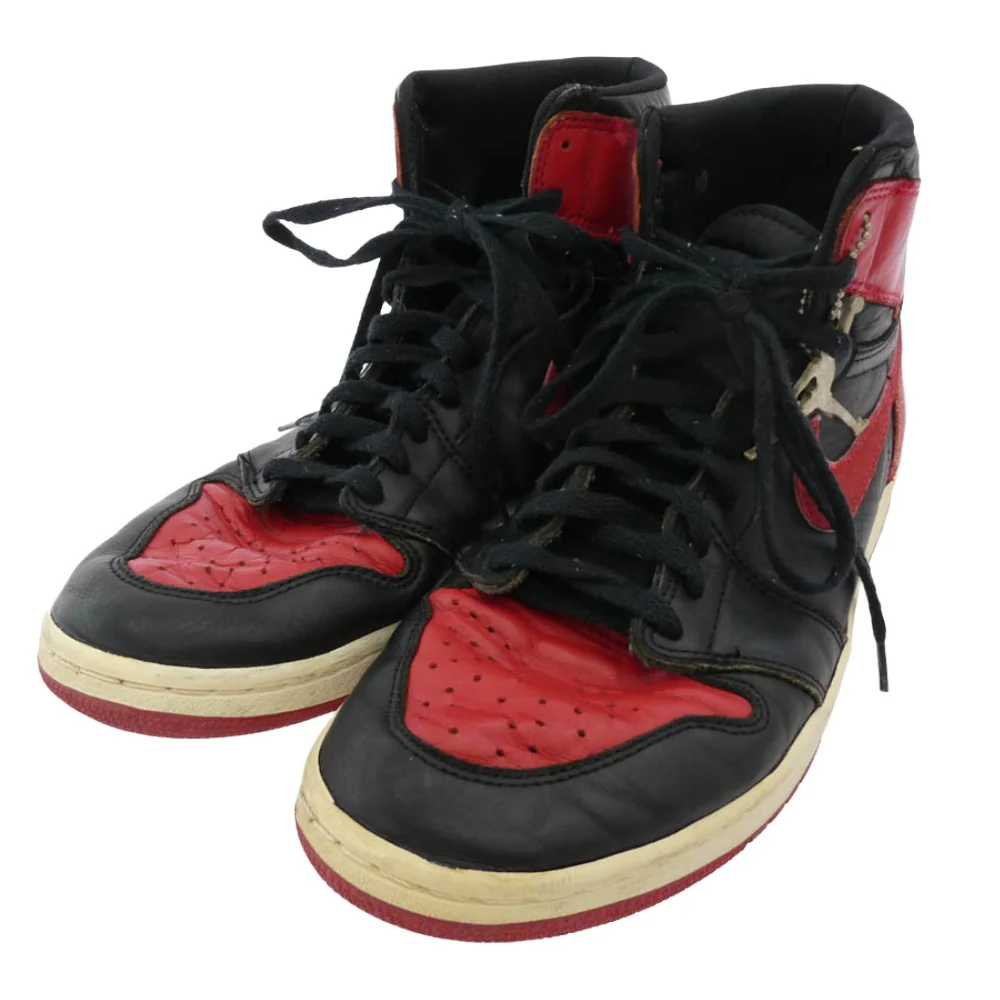 NIKE ナイキ 130207-061 1994年製 Air Jordan 1 High Bred エアジョーダン 1 ブレッド ハイカット スニーカー ブラック系 レッド系 28cm【中古】 - Image 2
