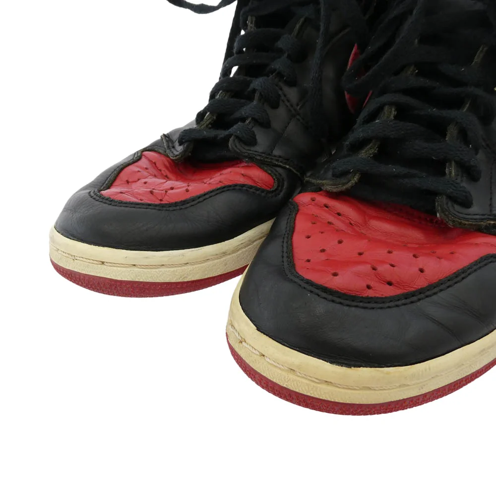 NIKE ナイキ 130207-061 1994年製 Air Jordan 1 High Bred エアジョーダン 1 ブレッド ハイカット スニーカー ブラック系 レッド系 28cm【中古】 - Image 4