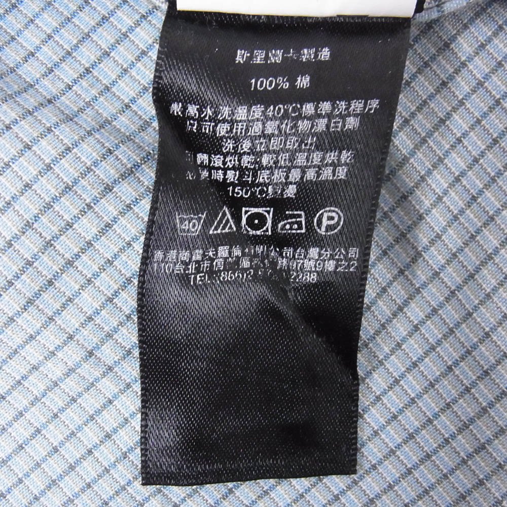 RRL ダブルアールエル チェック 長袖 シャツ ライトブルー系 M【中古】 - Image 5