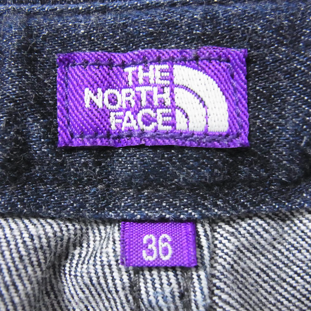 THE NORTH FACE ノースフェイス NT5357N PURPLE LABEL パープルレーベル Denim Wide Tapered Field Pants Indigo Bleach デニム ワイド テーパード フィールド パンツ インディゴ インディゴブルー系 36【中古】 - Image 3