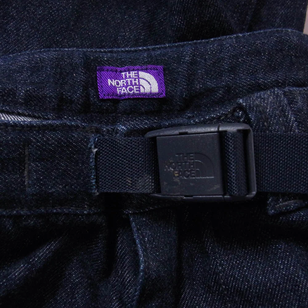 THE NORTH FACE ノースフェイス NT5357N PURPLE LABEL パープルレーベル Denim Wide Tapered Field Pants Indigo Bleach デニム ワイド テーパード フィールド パンツ インディゴ インディゴブルー系 36【中古】 - Image 4