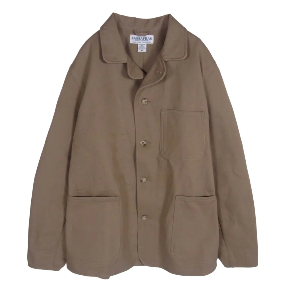 SASAFRAS ササフラス Sprayer Jacket スプレイヤー ジャケット カバーオール ベージュ系 M【中古】