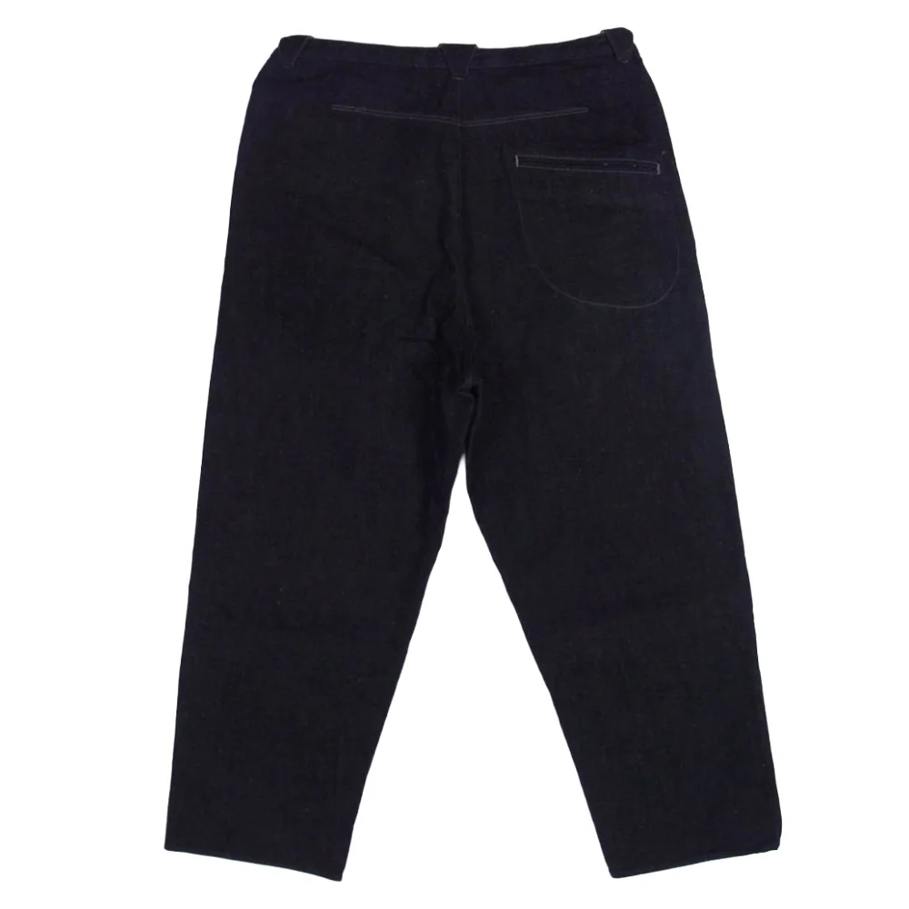 モチーフエムエフジー 23AW 2タック ボタンフライ デニム パンツ ブラック系 34【中古】 - Image 2