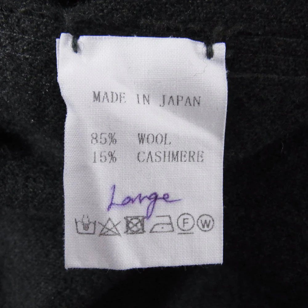 カヴァル ウール カシミヤ クルーネック セーター ニット ブラック系 L【中古】 - Image 6