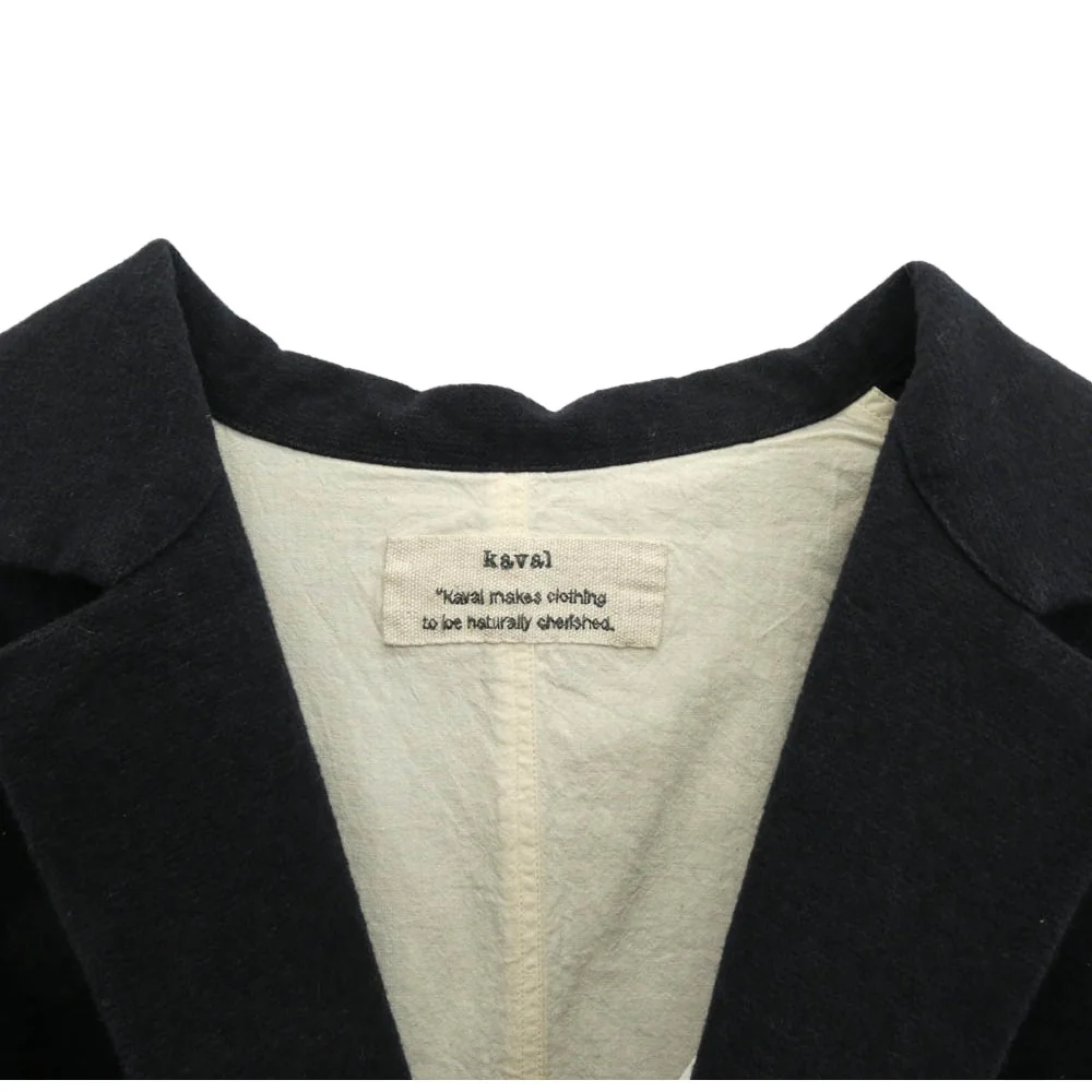 カヴァル A-line over coat Aライン ウール カシミア オーバーコート ネイビー系 M【中古】 - Image 3