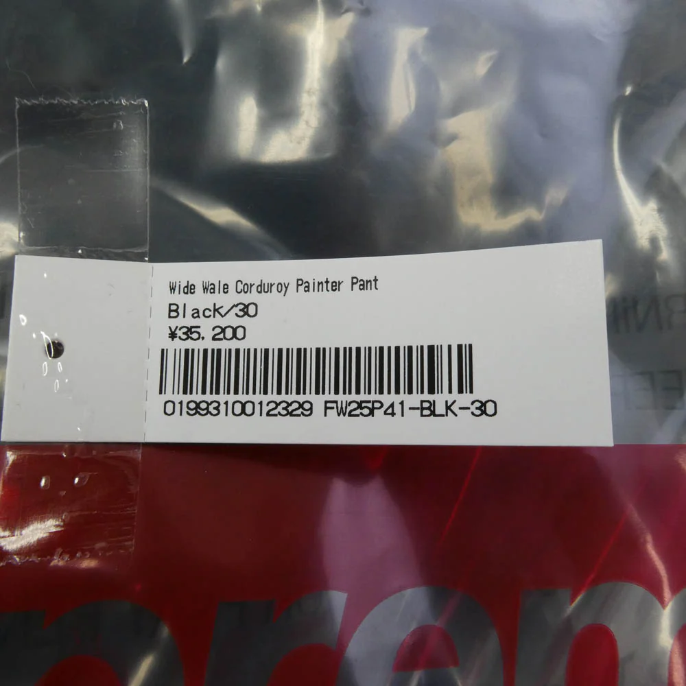 Supreme シュプリーム 25AW Wide Wale Corduroy Painter Pant ワイド ウェイル コーデュロイ ペインターパンツ ブラック系 30【美品】【中古】 - Image 8