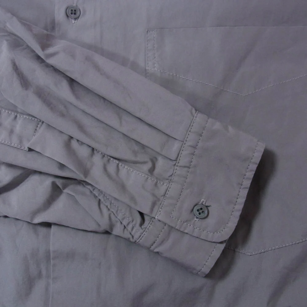 GRAPHPAPER グラフペーパー GM201-50002 Garment Dyed Poplin ガーメントダイ ポプリン 長袖 シャツ グレー系 2【中古】 - Image 4