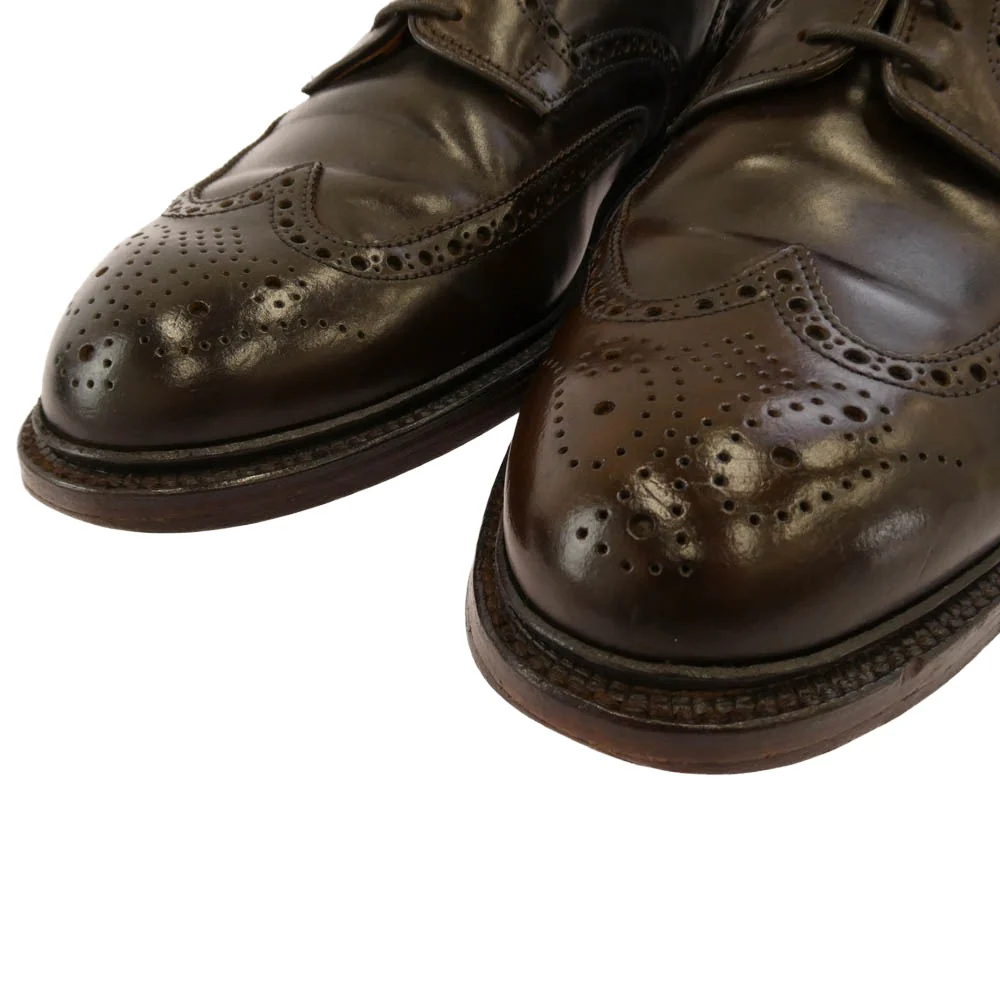 CROCKETT&JONES クロケットアンドジョーンズ PEMBROKE 2 ペンブローク レザー ウイングチップ シューズ ブラウン系 9【中古】 - Image 4