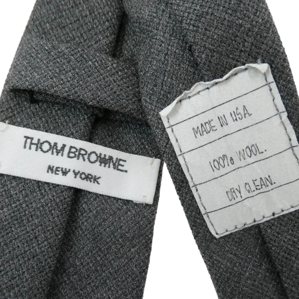 THOM BROWNE トムブラウン ウール ネクタイ グレー系【中古】 - Image 3