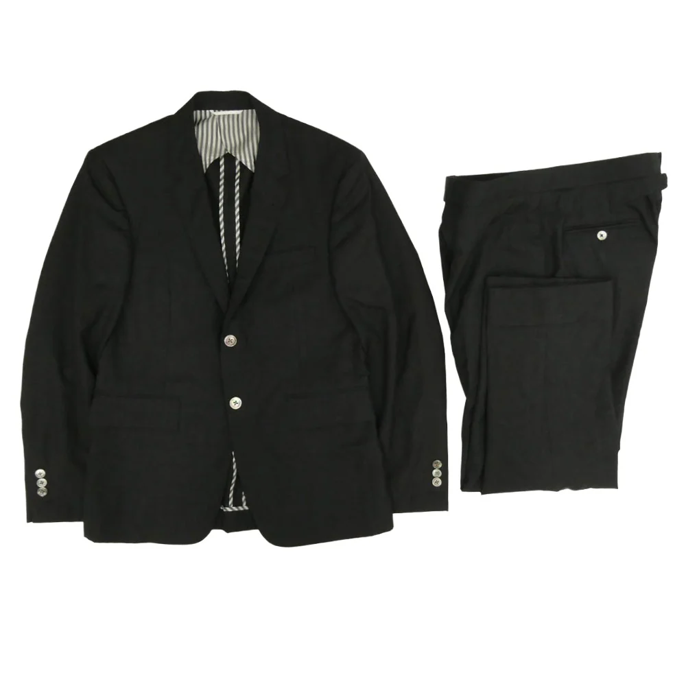 THOM BROWNE トムブラウン MJC001AW4314 ウール2B段返り 3B テーラード ジャケット セットアップ スーツ ダークグレー系 1【中古】