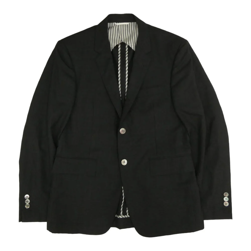 THOM BROWNE トムブラウン MJC001AW4314 ウール2B段返り 3B テーラード ジャケット セットアップ スーツ ダークグレー系 1【中古】 - Image 2