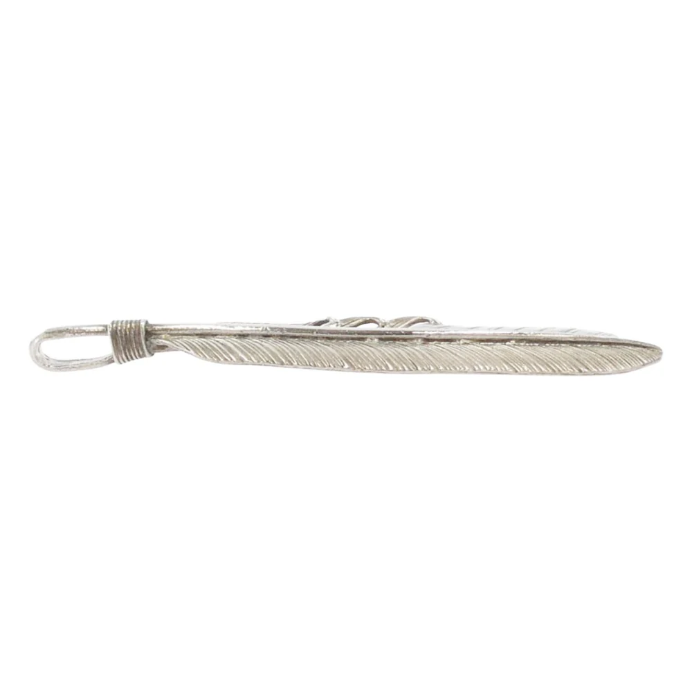 ザサン 大フェザー 銀線巻き ペンダントトップ シルバー系【中古】 - Image 3