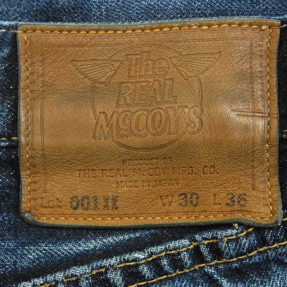 The REAL McCOY'S ザリアルマッコイズ Lot 001XX セルビッチ ボタンフライ デニム パンツ インディゴブルー系 W30 L36【中古】 - Image 4