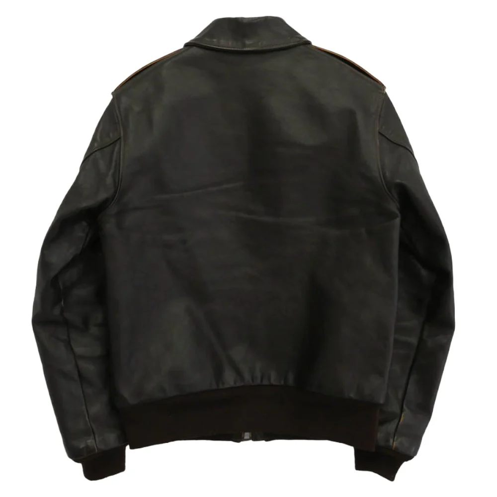 The REAL McCOY'S ザリアルマッコイズ TYPE A-2 PARACHUTE CAMOUFLAGE LINING ホースハイド パラシュートライニング カモ柄 フライト ミリタリー ジャケット ダークブラウン系 40【中古】 - Image 2