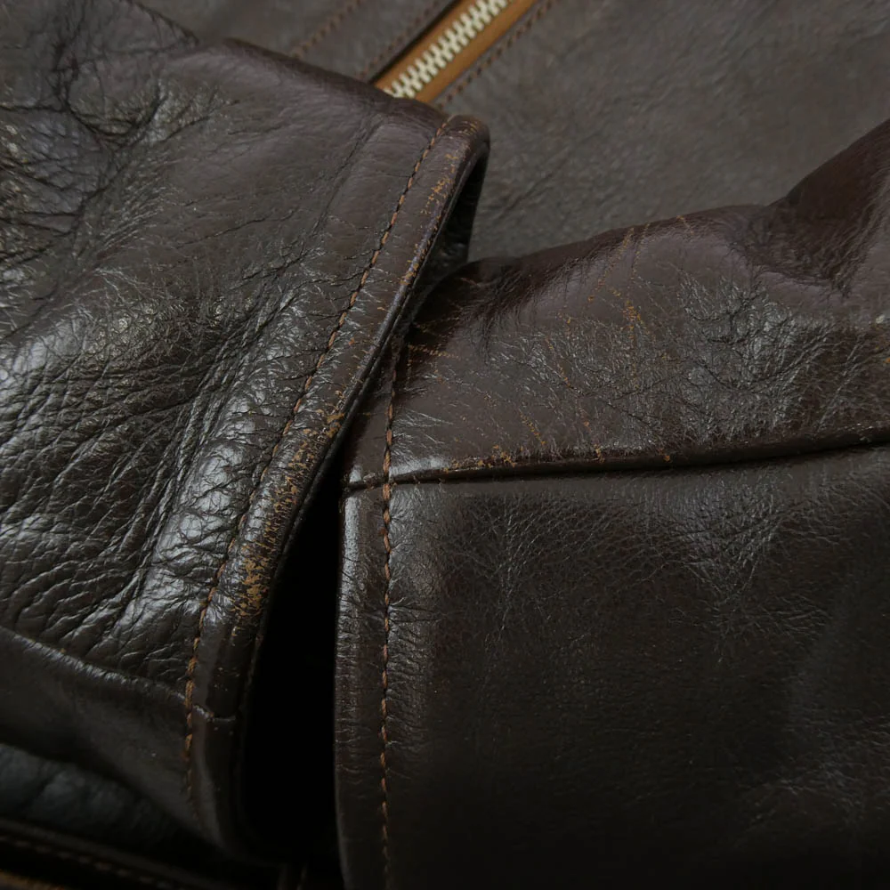 The REAL McCOY'S ザリアルマッコイズ HORSEHIDE WWI AVIATOR COAT ホースハイド アヴィエイター ミリタリー コート ブラウン系 36【中古】 - Image 6
