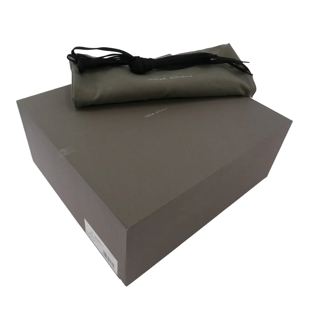 Rick Owens リックオウエンス RU01F2894 GEO BASKET ジオバスケット レザー ハイカット スニーカー ブラック系 ホワイト系 43【美品】【中古】 - Image 8